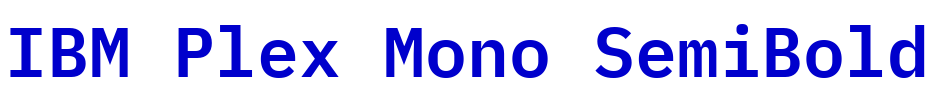 IBM Plex Mono SemiBold 字体